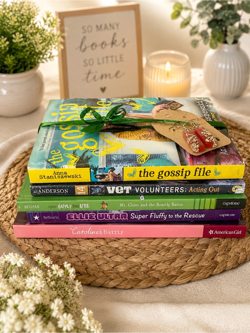 Summer Reading Not-So-Mystery Book Bundle + Handmade Jewelry used